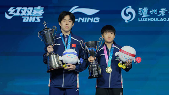 王楚钦孙颖莎问鼎澳门世界杯